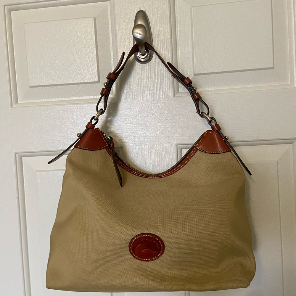 Dooney & Bourke Tan and Brown Hobo Bag